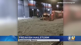 Mexican City Of Guadalajara Covered In Ice After Freakish Hailstorm