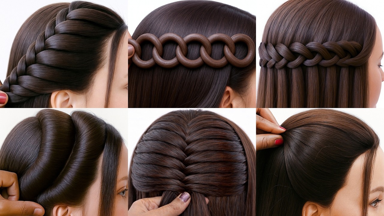 Простые прически разных типов - Несложные прически | Стильные прически | Прически для девочек
