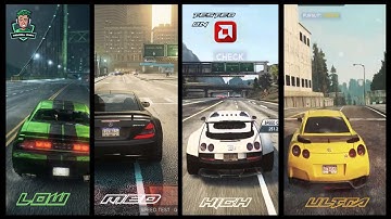 Need For Speed Most Wanted 2012 - Low vs Medium vs High vs Ultra Graphics