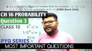 If a number x is chosen at random from the numbers – 3, – 2, – 1, 0, 1, 2, 3, then find the proba