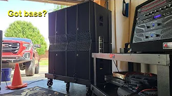 Custom made steel mesh (bedlined) subwoofer port vent grills -- four 18" cabs