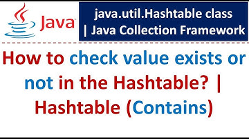 How to check value exists or not in the Hashtable? | Hashtable (Contains)