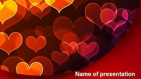 Heart Shaped Lights PowerPoint Template by PoweredTemplate.com