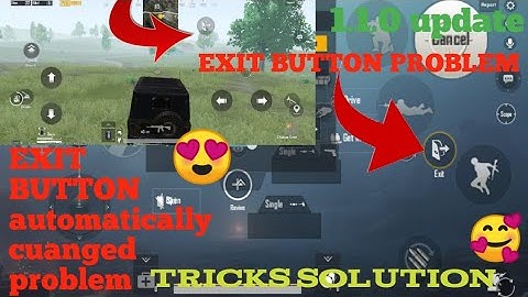 HOW Pubg Mobile Exit Button Glitch After 1.1.0 Update | Pubg New Vehicle Exit Button Problem🥰😘