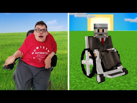 Virei CADEIRANTE no Minecraft (igual na vida real) 👨‍🦽