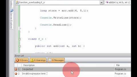 CSHARP BEGINNING function overloading