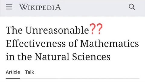 Is Math "unreasonably effective" at describing the universe?