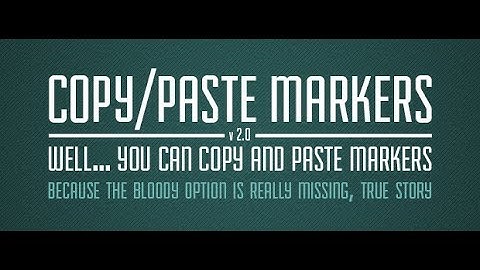 Copy Paste Markers 2 for After Effects