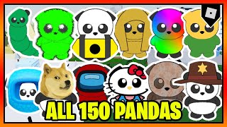 How to get ALL 150 BADGES + PANDAS in FIND THE PANDAS || Roblox