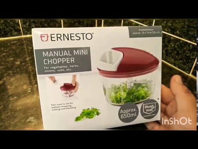 Manual Mini Chopper (veggies+ herbs), Perfect Kitchen Gadget - Unboxing,  Review, Demo & CookingHacks 