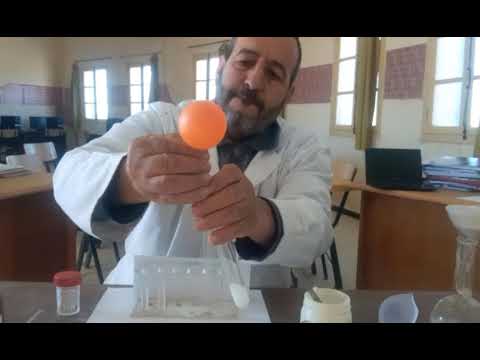 تفاعل كربونات الكالسيوم مع حمض كلور الماء