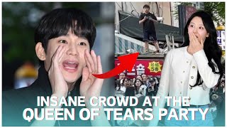 Kim Soo-hyun and Kim Jiwon Shocked by The Insane Crowd At The Wrap-Up Party | Queen of Tears