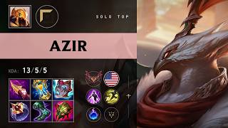 Azir Top vs Zed - NA Grandmaster Patch 26.11