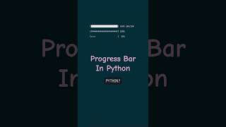 Make a Progress Bar in Python \r #python