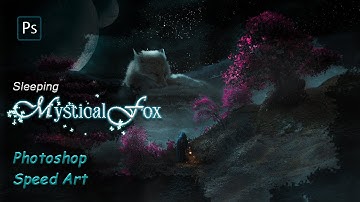 Sleeping Mystical Fox Fantasy Photo Manipulation / Photoshop Speed Art