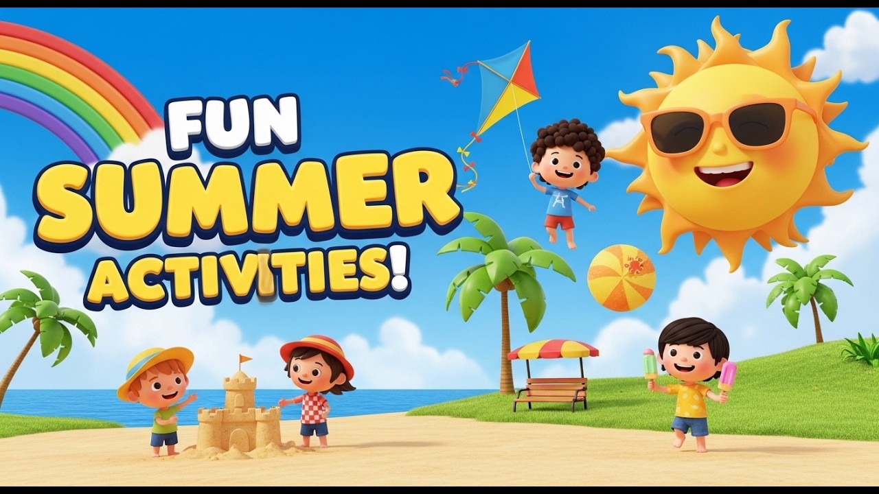 Kids Summer Adventure 🌞 Fun Learning & Happy StoriesSummer Vacation Fun for Kids 🏖️