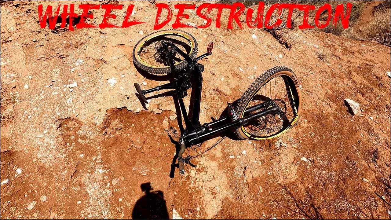 Huge Crash While Riding Old RedBull Rampage Site... I destroy My Wheel!