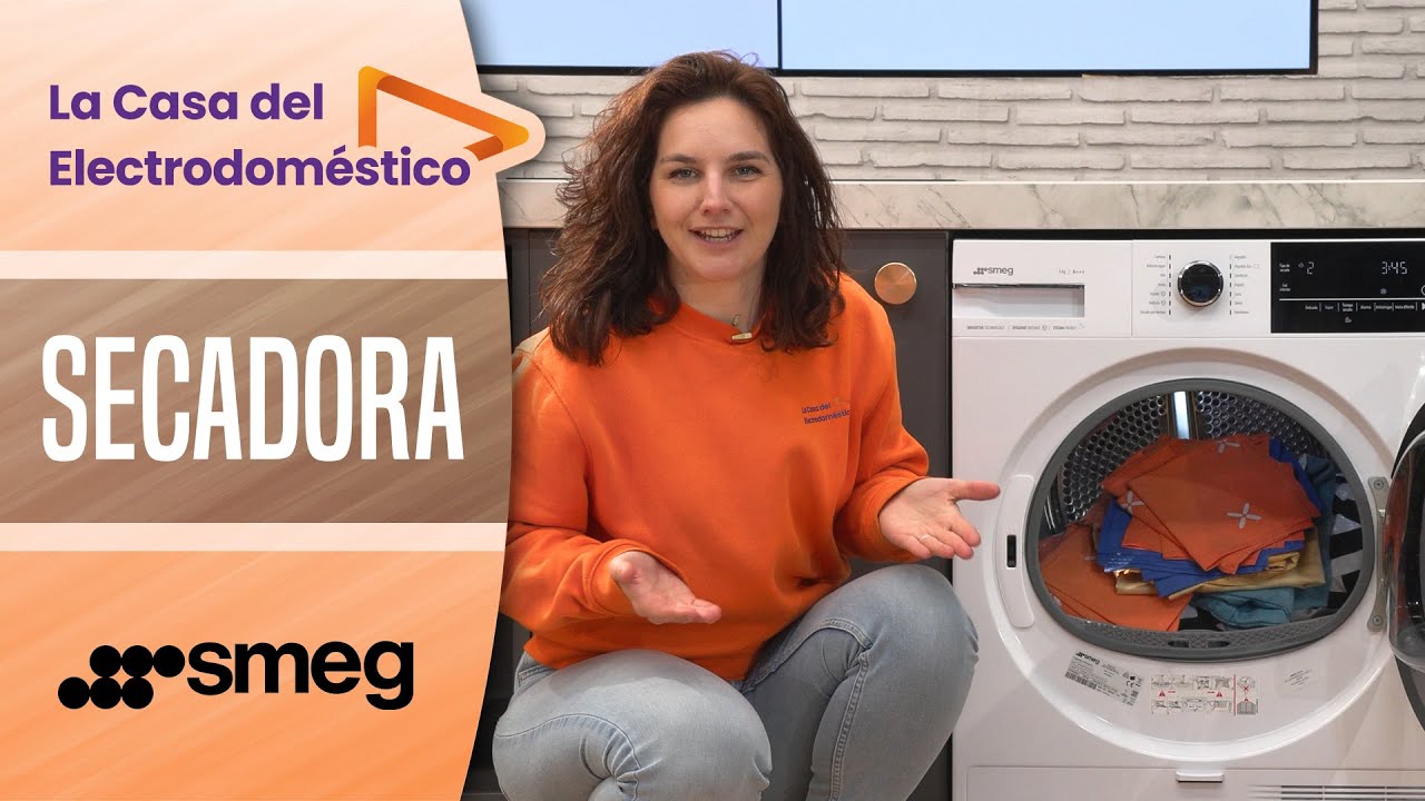 🌞 SMEG SECADORA DNP93SLES - Color blanco, bomba de calor, 9 kg, A+++ .