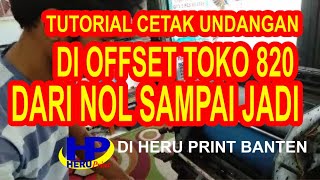 Proses Mesin Toko 820 Dari Pasang Master Sampai Cetak Undangan dan Jadi Undangan Pernikahan