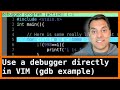 vim and gdb with built in debugger and termdbg