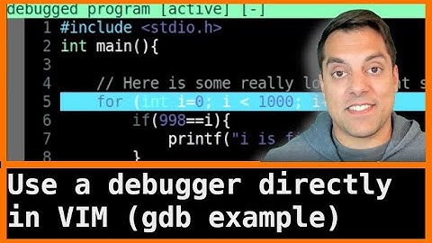 vim and gdb with built in debugger and termdbg