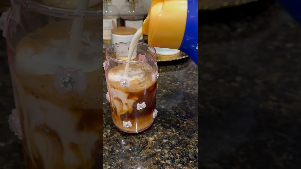 At Home Iced Coffee with French Vanilla Creamer 🧊☕️ 