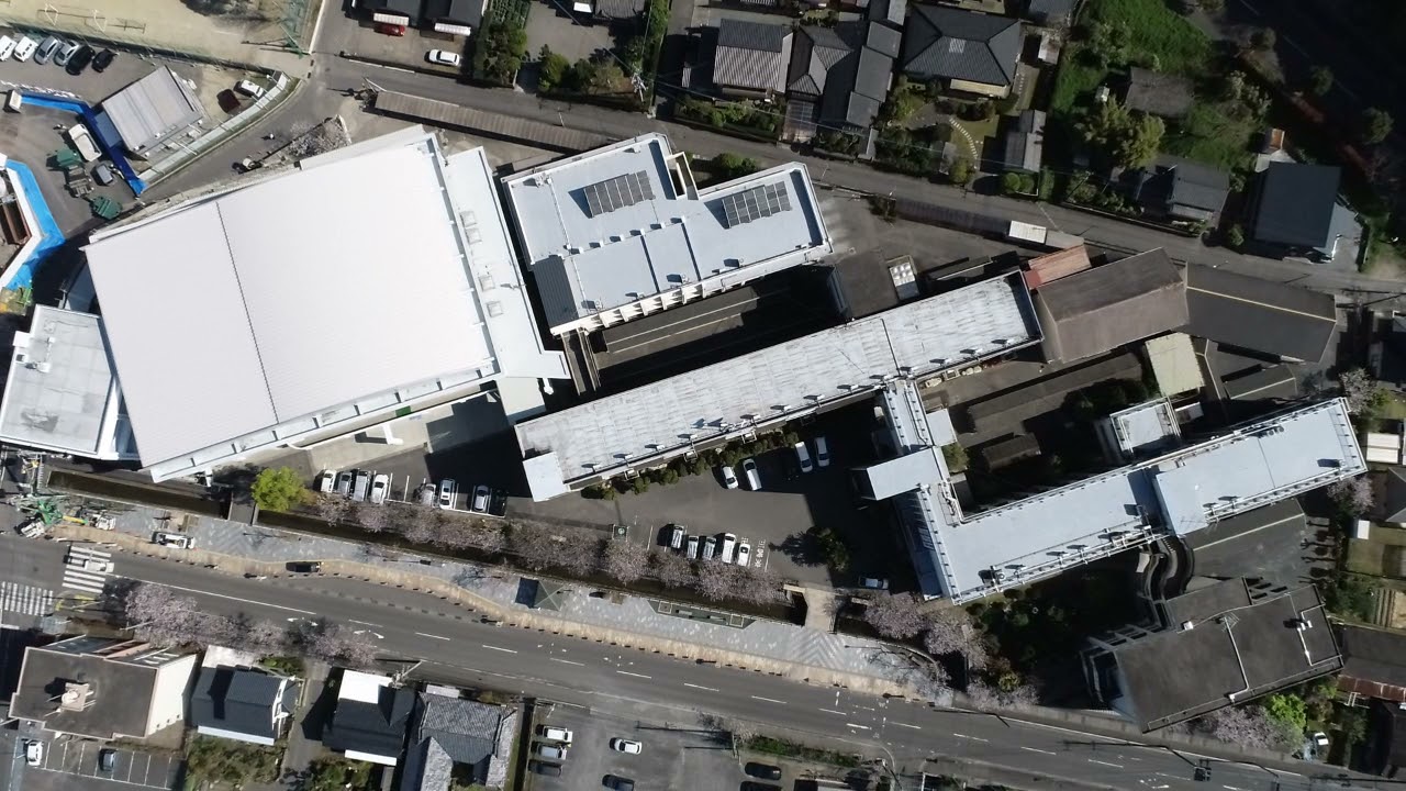 国分高校校舎空撮