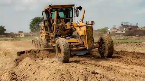 New Road Sides Cutting with Cat Grader Motor 140G Machine || ZKB Machines