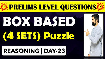 "BOX BASED PUZZLE" || 4 PRELIMS LEVEL SET || IBPS RRB/IBPS CLERK PRE 2021||DAY-23