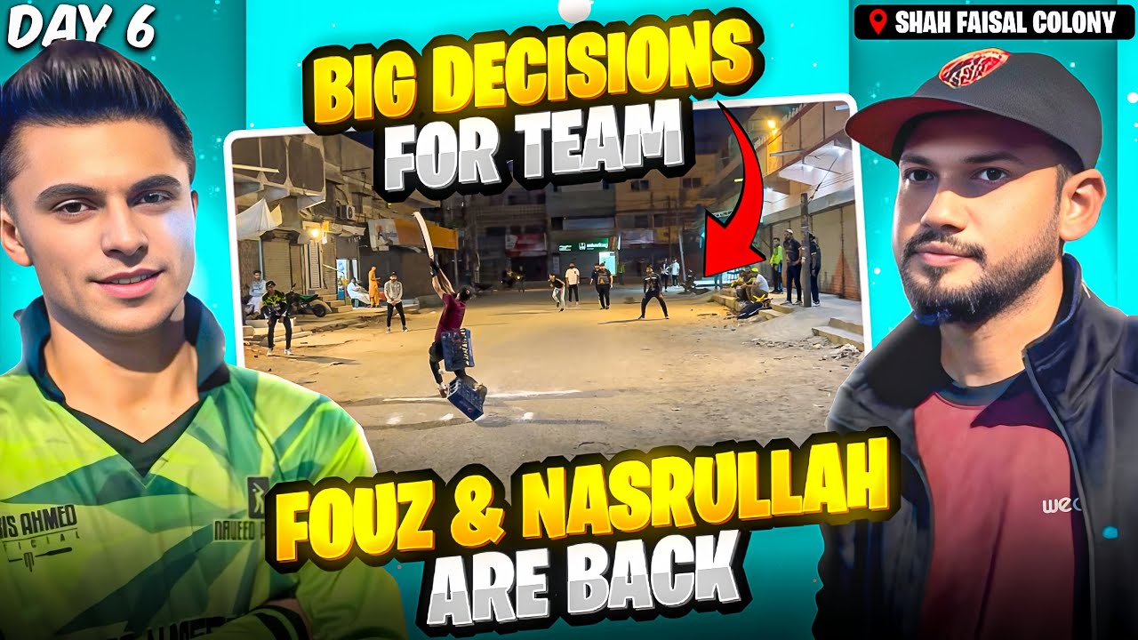 TOUGH Ramzan Cricket in SHAH FAISAL! Day 6 | Star Players Comeback