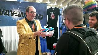 Silver Quill throws his 2 Great Balls at me (BronyCon 2019)
