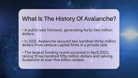 What Is The History Of Avalanche? - CryptoBasics360.com