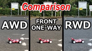 AWD・フロントワンウェイ・RWD比較 / AWD・Front One-way・RWD  Comparison【COMO's RC】