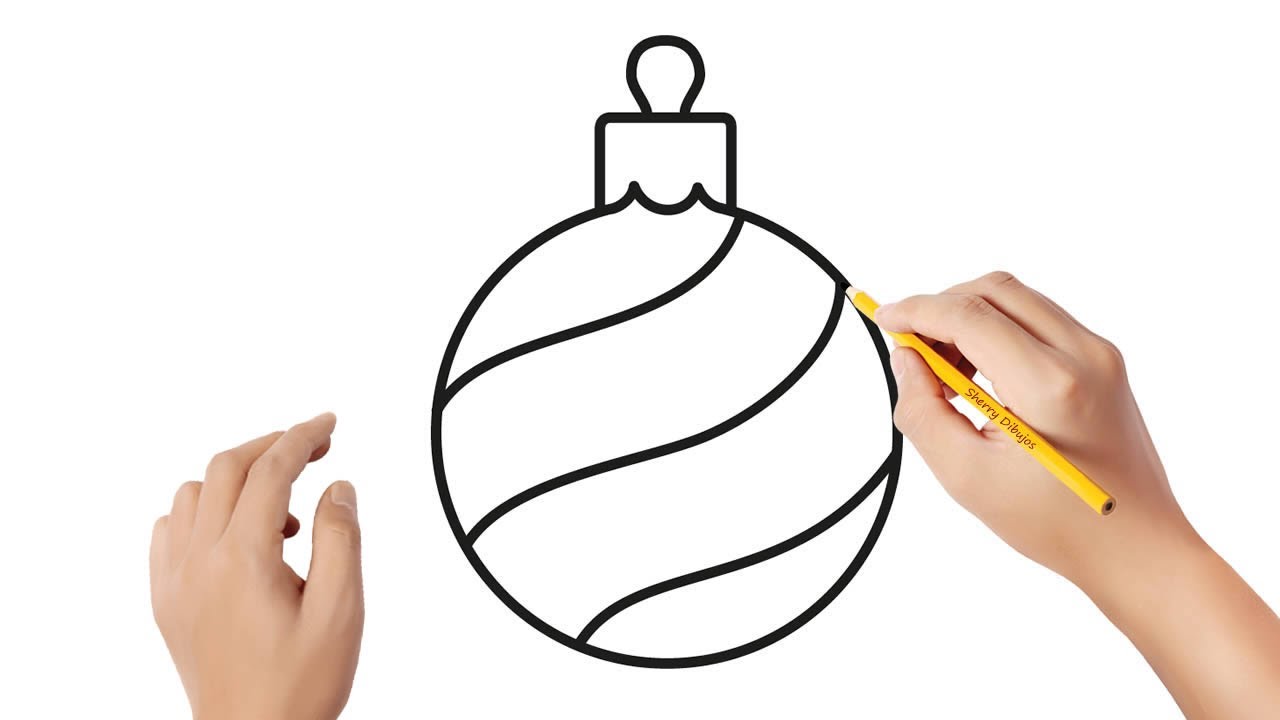 Cómo dibujar una bola de árbol de navidad | Dibujos sencillos 🎄 - thptnganamst.edu.vn