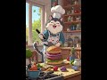  fluffy cat cooking world largest burger🍔🍔🍔😹