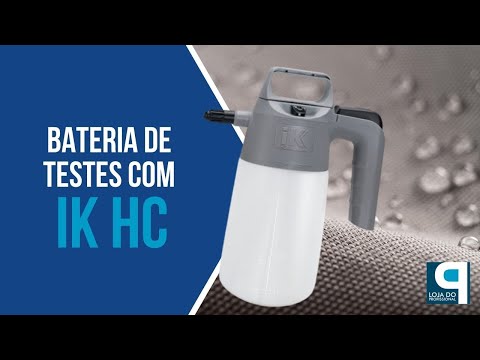 Testes com pulverizador para impermeabilizantes de estofados IK HC