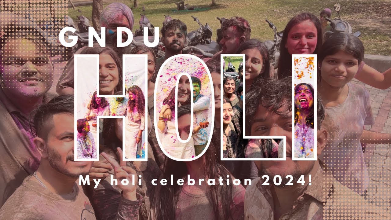 Holi celebration at GNDU|| Your last holi at your campus|| #viral #trending #gnduamritsar #amritsar