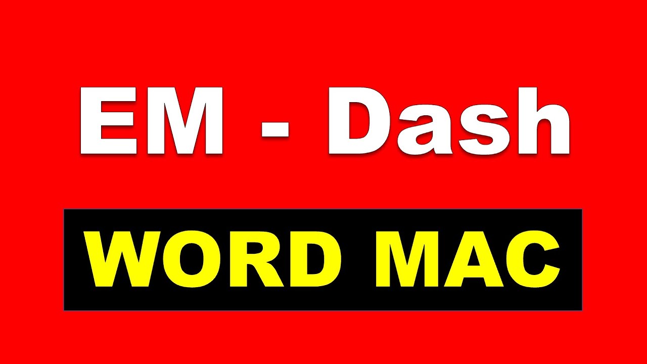 How to type an em dash symbol on a PC or Mac