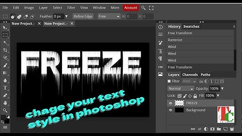 How to Create Realistic FREEZE Effect - Frozen Text- Photoshop Tutorial