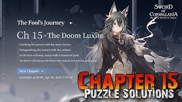 15-10-1, 15-12-1, 15-15-1 - Puzzle Solutions - Fools Journey Chapter 15 [Sword of Convallaria]