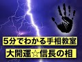 5分で分かる手相教室13（大開運の手相☆信長タイプ）