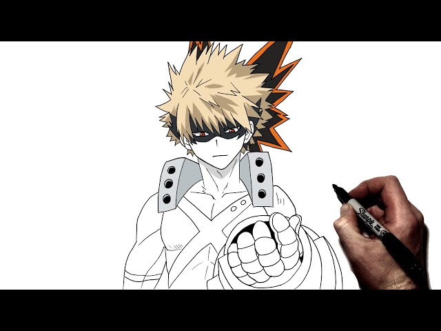 Bakugo Simple Sketch ❤️ . . Follow - @animedrawingtutorials 💙\. . . Artist  - @? . . #anime #animedrawingtutorial #draw #artist…