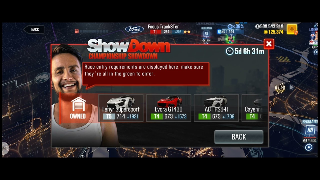 CSR2 Season 172 Championship Showdown... added Fenyr Supersport