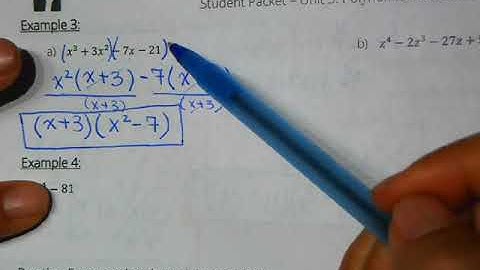 1819 Algebra II Lesson 5 4 1 Factoring   grouping