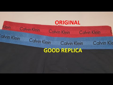 Original vs Good Fake Klein underwear. How to spot fake Calvin Klein lingerie boxers trunks - YouTube