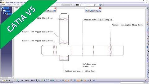 Bend - Annotations - Catia v5 Training - Basics -  Drafting