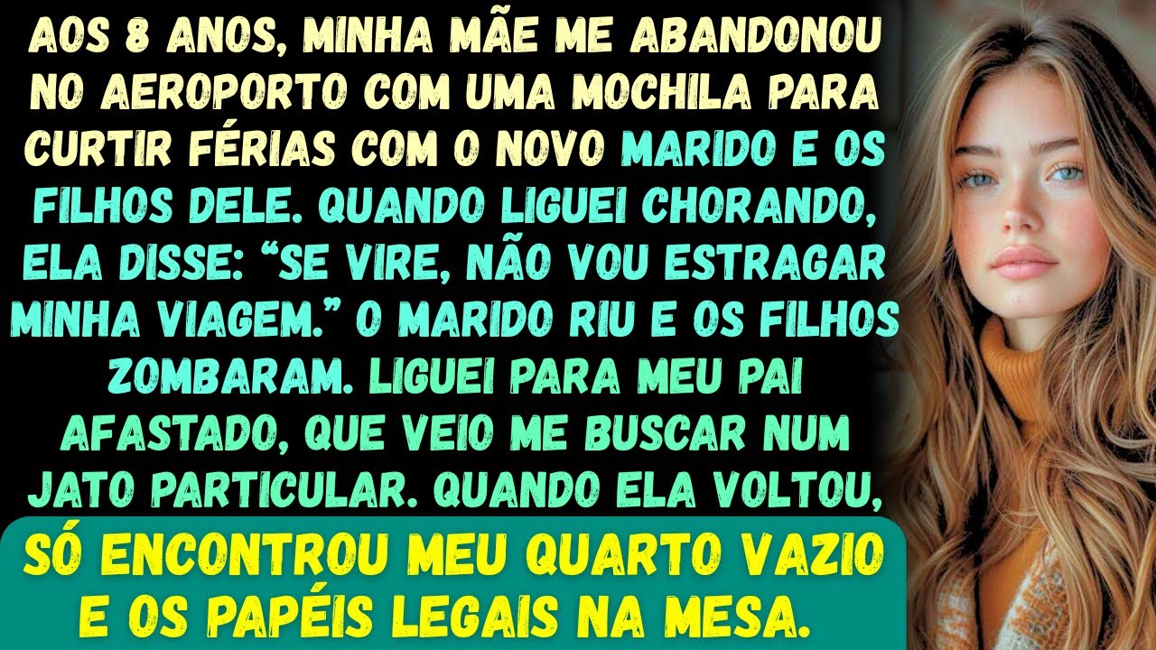 Minha própria mãe me abandonou no aeroporto quando eu tinha apenas 8 anos, deixando comigo apenas um