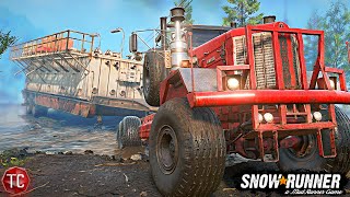 SnowRunner: Construction Trailer HEAVY HAUL in NEW Kenworth 963! DISASTER STRIKES! Season 10 DLC