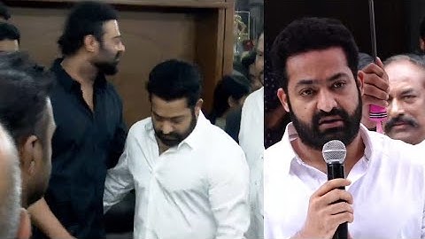 Jr Ntr And Prabhas Visuals @ Krishnam Raju House