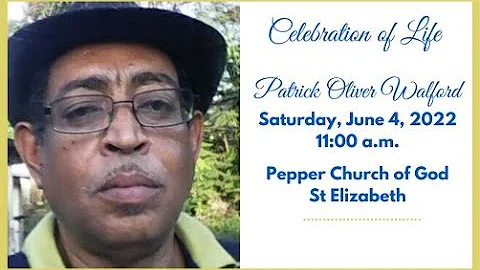 Celebration of life for Patrick Oliver Walford